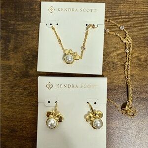 Kendra Scott Minnie Mouse Set- Gold/Pearl